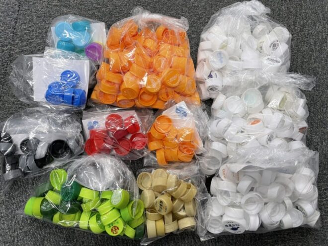 ペットボトルキャップ　選別