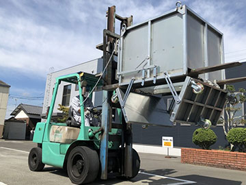 底開き産廃ボックス 観音開き