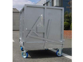 キャスター付きの産廃コンテナ